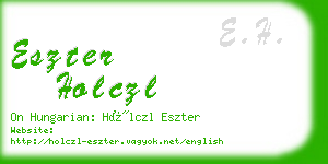 eszter holczl business card